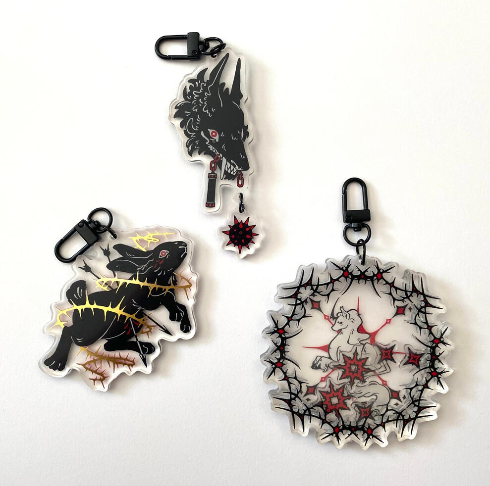 Thorns and bramble keychains